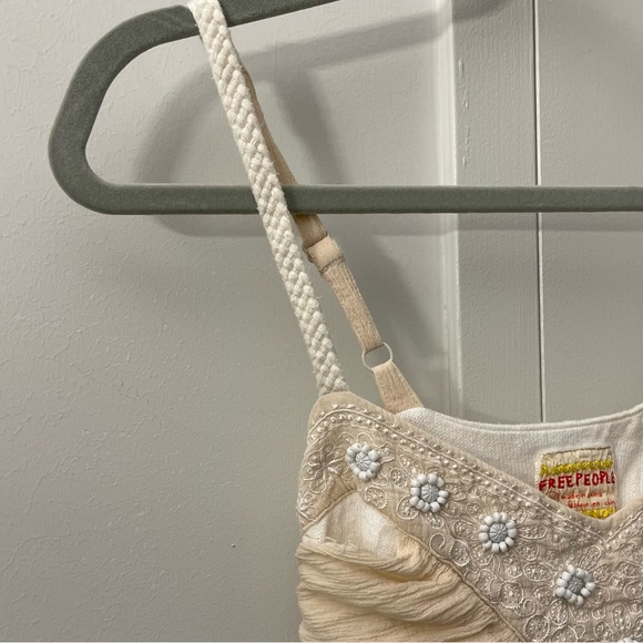 Vintage Free People Embellished Gauze Midi Dress - Picture 6 of 11